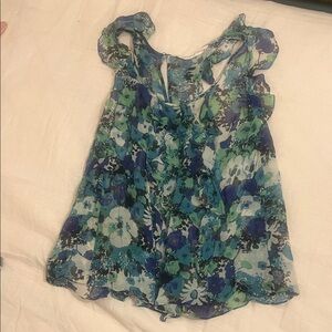 Rebecca Taylor 0/2 Silk Floral Blouse